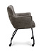 Lucy armchair – dining chair with wheels - Movie Taupe