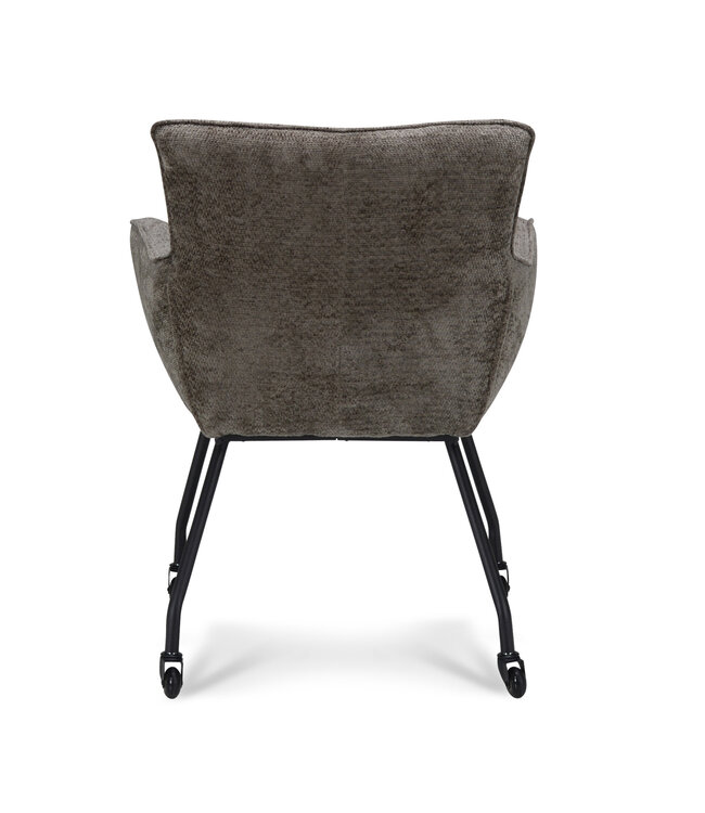 Lucy armchair – dining chair with wheels - Movie Taupe