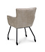 Lucy armchair – dining chair with wheels - Movie Desert