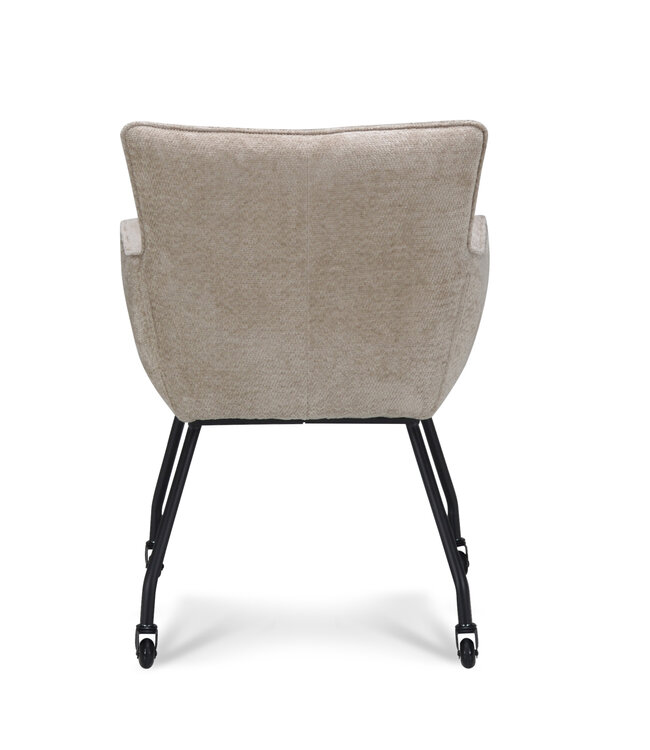 Lucy armchair – dining chair with wheels - Movie Desert