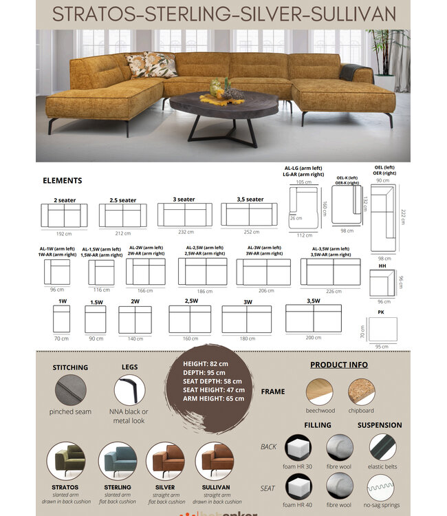 Stratos corner sofa | Het Anker