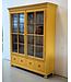 Vintage yellow display cabinet