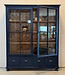 Vintage-Buffetschrank aus Holz mit altem Glas | Vitrine
