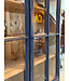 Vintage-Buffetschrank aus Holz mit altem Glas | Vitrine