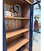 Vintage-Buffetschrank aus Holz mit altem Glas | Vitrine