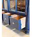 Vintage-Buffetschrank aus Holz mit altem Glas | Vitrine