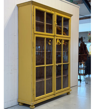 Oldwood Wooden china cabinet - yellow