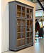 Wooden china cabinet - grey-blue