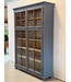 Wooden china cabinet - grey-blue