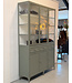 Green steel display cabinet Leiden with drawers and doors | Custom made