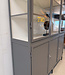 Gray display case Utrecht | Custom steel display case