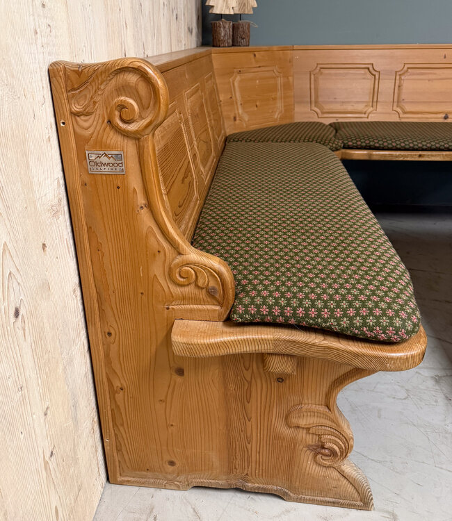 Vintage Alpen Stube set | Zithoek met tafel