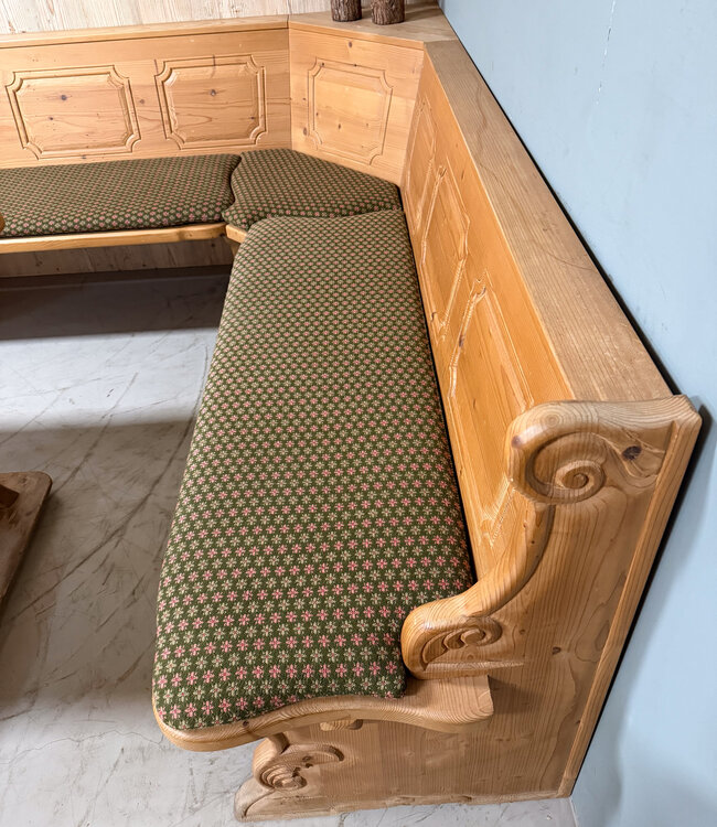 Vintage Alpen Stube set | Zithoek met tafel