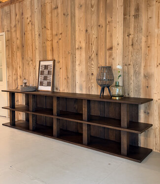 Custom-made TV cabinet of solid oak