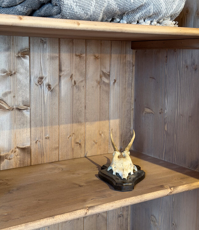 Vintage-Vitrinenschrank aus Holz mit Glas | Einzigartiger Schrank