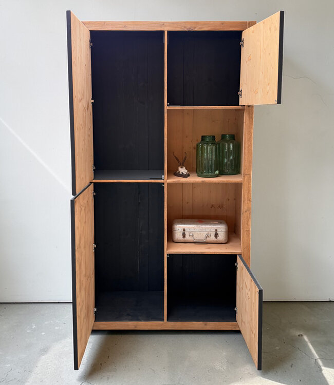 Custom barnwood wall cabinet | Cabinet made of old wood from the Alps