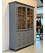 Grey display cabinet with glass doors and 12 drawers | Buffet cabinet