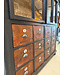 Black display cabinet with 12 drawers | Buffet cabinet