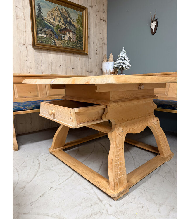 Oostenrijkse zithoek | Hoekbank met tafel en 2 stoelen