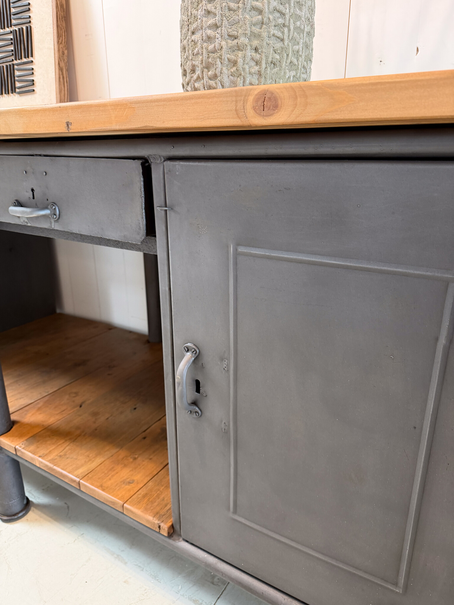 Vintage sideboard with drawers | Industrial chest of drawers - Oldwood ...