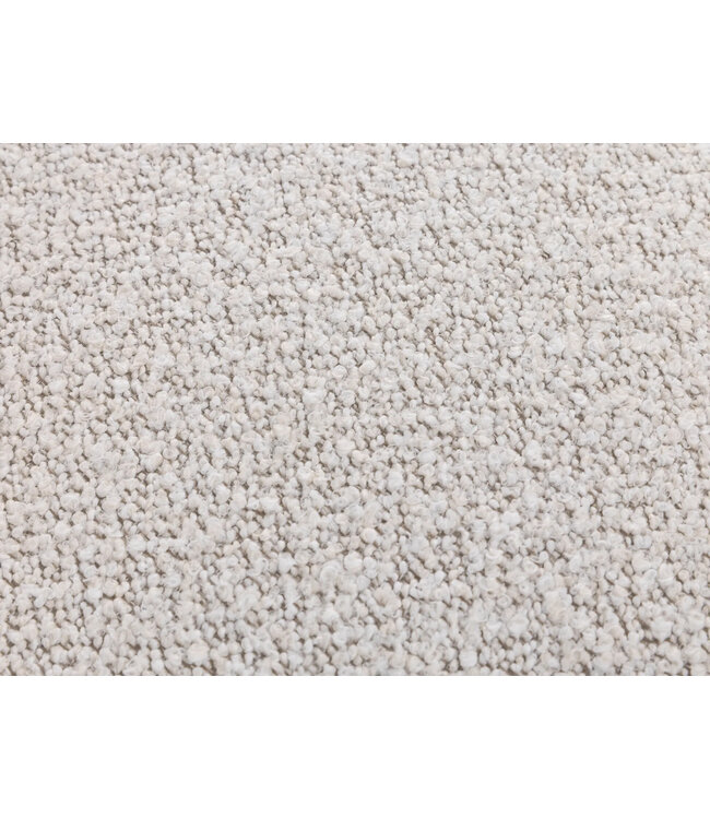 Stoel Noor | Eetkamerstoel met houten poten & armleuning | crème