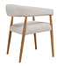 Chair Noor | Dining chair with wooden legs & armrests | cream