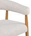 Chair Noor | Dining chair with wooden legs & armrests | cream