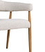 Chair Noor | Dining chair with wooden legs & armrests | cream