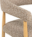 Chair Noor | Dining chair with wooden legs & armrests | brown