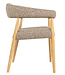 Chair Noor | Dining chair with wooden legs & armrests | brown