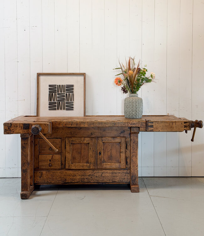 Vintage-Werkbank aus Holz