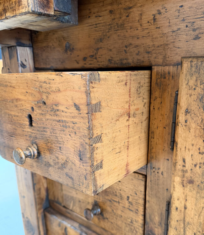 Vintage houten werkbank