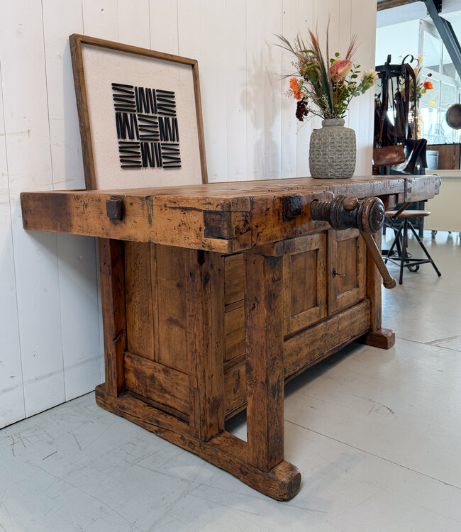 Vintage-Werkbank aus Holz