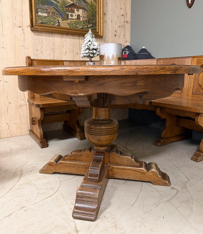 Oostenrijkse Stube set | Eethoek eiken rondzit