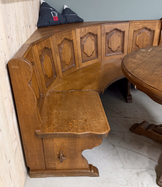 Oostenrijkse Stube set | Eethoek eiken rondzit