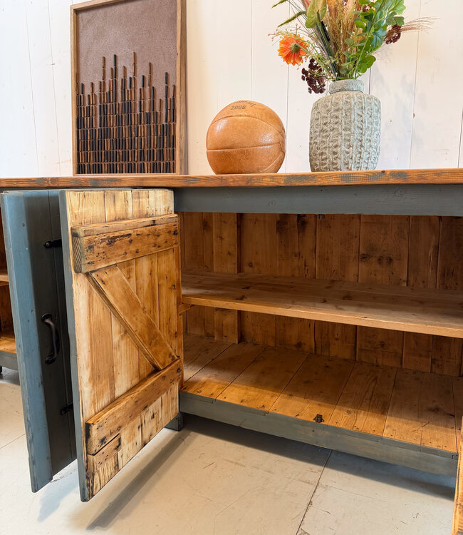 Vintage wooden workbench
