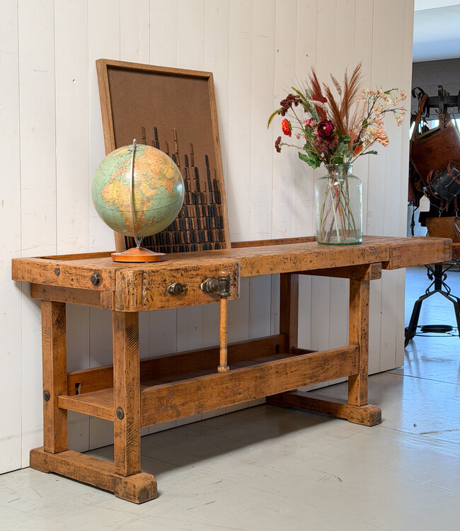 Vintage wooden workbench