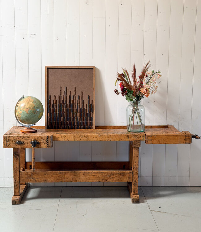 Vintage wooden workbench