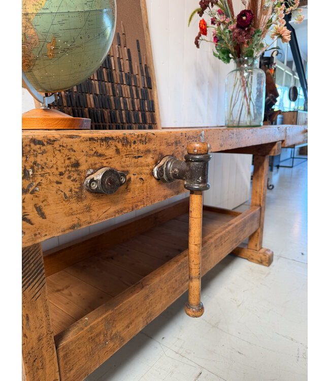 Vintage wooden workbench