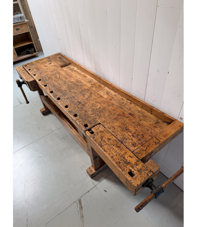 Vintage houten werkbank