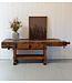 Vintage houten werkbank met lades