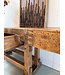 Vintage houten werkbank met lades