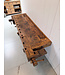 Vintage houten werkbank met lades