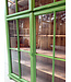 Vintage grüner Vitrinenschrank aus Holz