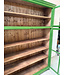Vintage grüner Vitrinenschrank aus Holz