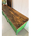 Grünes Vintage-Sideboard mit Schubladen und Türen