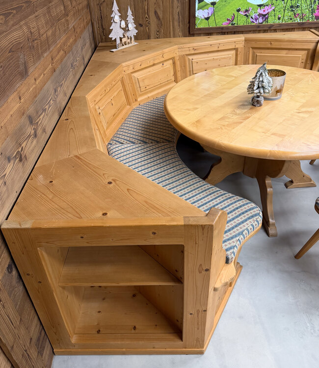 Stube rondzit | Oostenrijkse eethoek| Ronde bank + tafel en stoelen