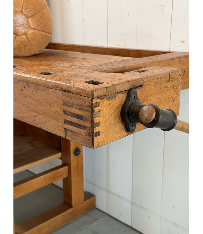 Vintage wooden workbench