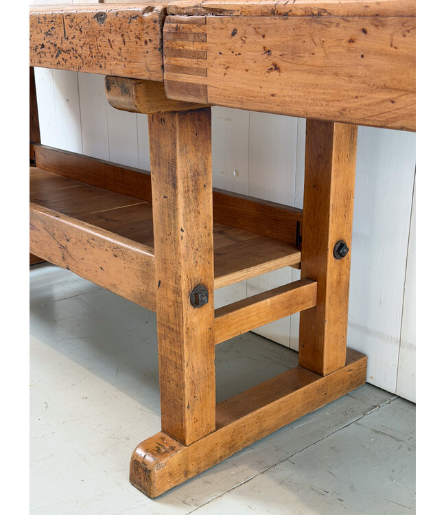 Vintage wooden workbench
