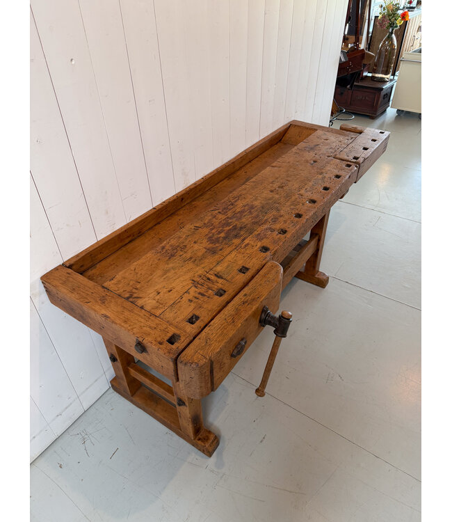 Vintage houten werkbank